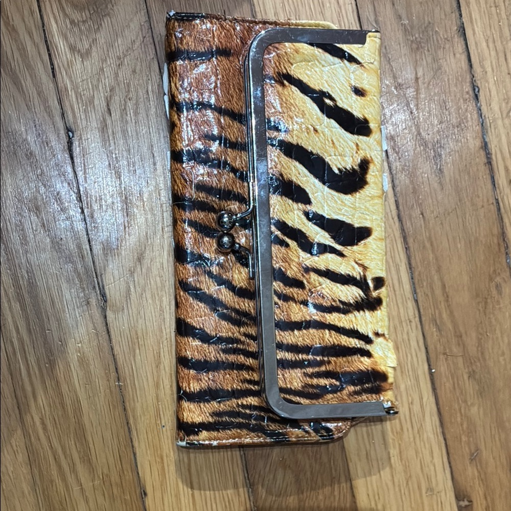 Tiger Print Clutch Wallet